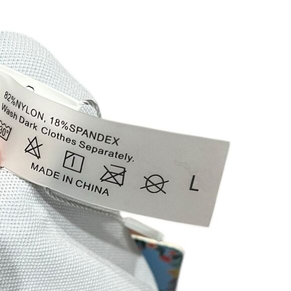 Yonique Women’s Teal One Shoulder Ruffle Swim Tankini, Size L, NWT - Picture 6 of 6